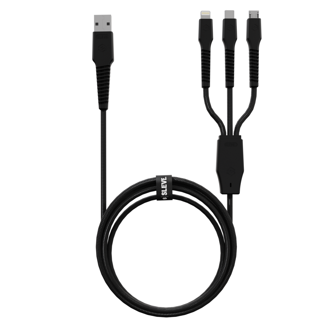 Line X USB a Triple USB Black