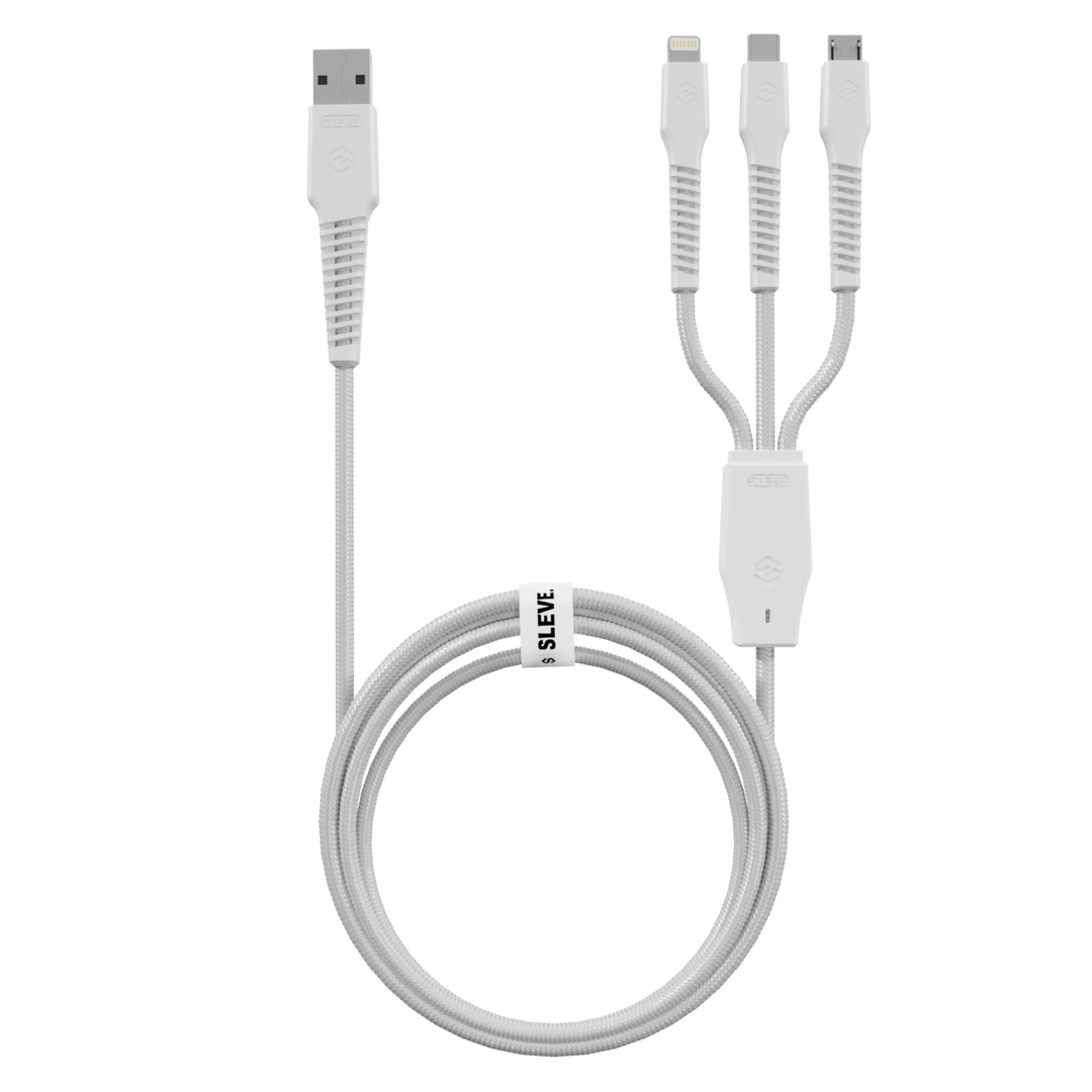 Line X USB a Triple USB White